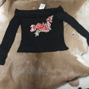 Black long sleeve top